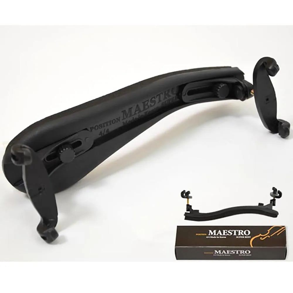 Maestro 3/4-1/2 Violin Shoulder Rest - Korean Made, Adjustable Legs, Lightweight
