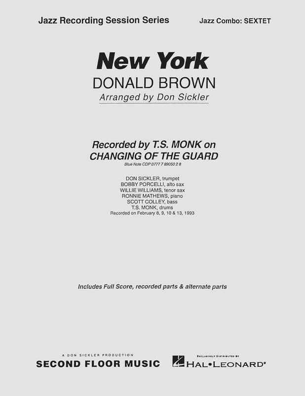 New York Jazz Combo — Score & Parts (Second Floor Music)