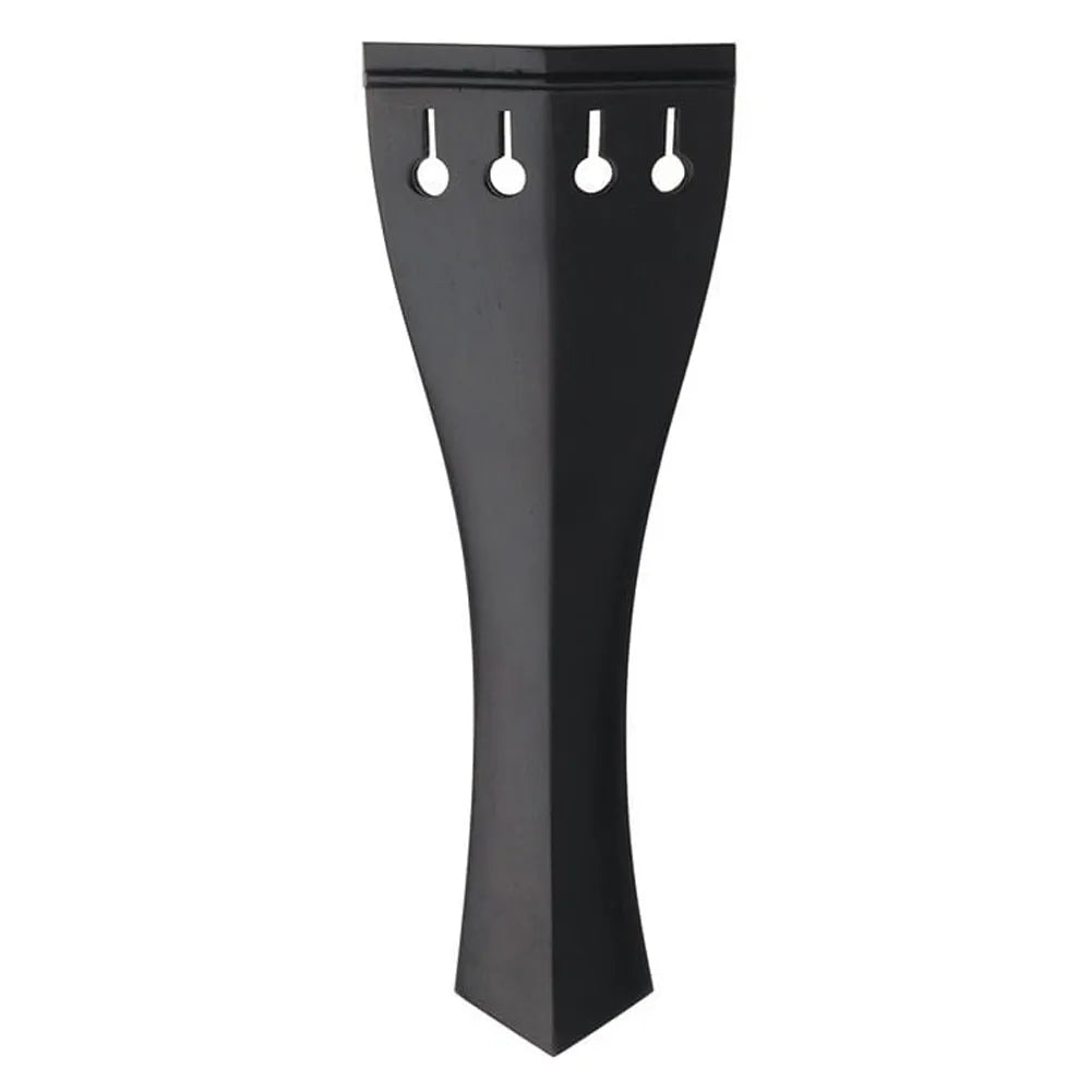 Ebony Violin Tailpiece with Black Fret - Tulip Shape