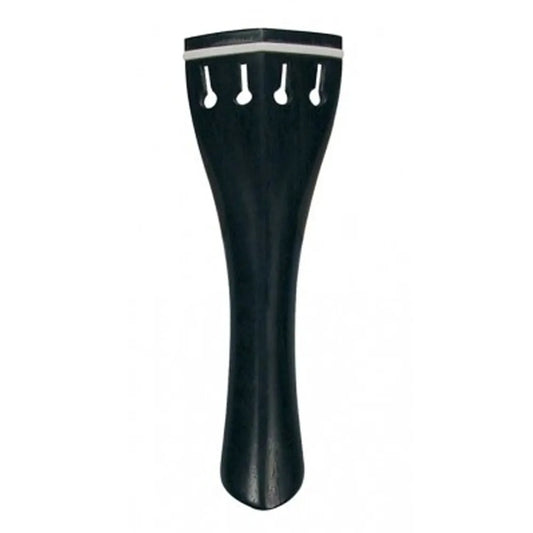 Ebony Tulip Shape Violin Tailpiece with White Fret