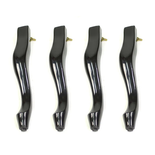Spare Cabriolet Replacement Legs Set of 4 Black Adjustable Without Compartment