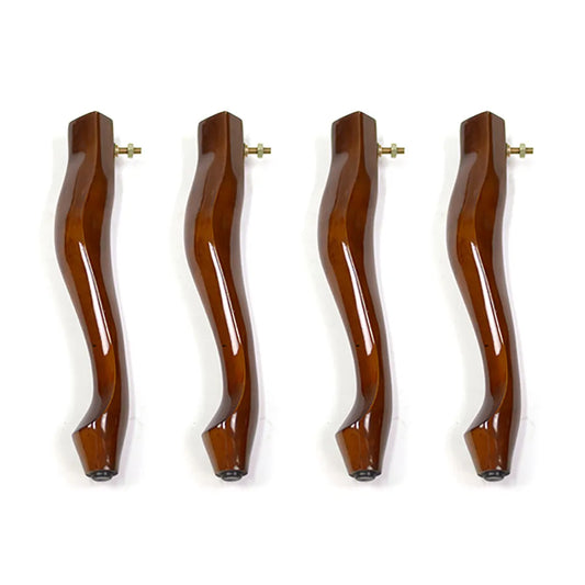 Set of 4 Adjustable Mahogany Cabriolet Spare Legs