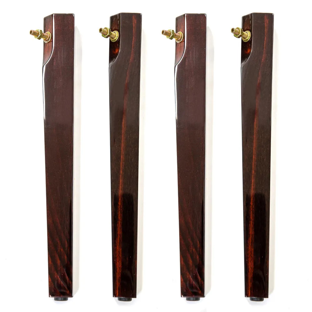 Spare Straight Leg Set of 4 - Mahogany Gloss, Adjustable Without Compartment