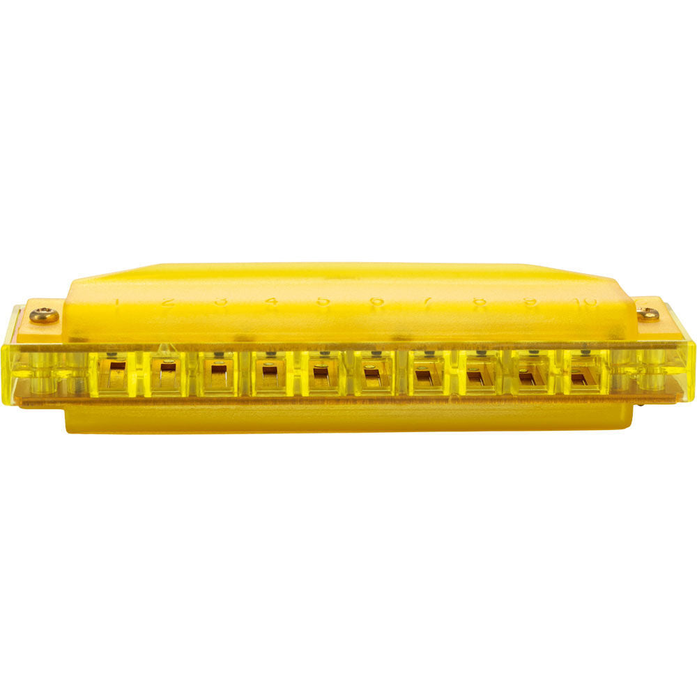 Hohner Kids Clearly Colourful Translucent Yellow Diatonic Harmonica — view 4