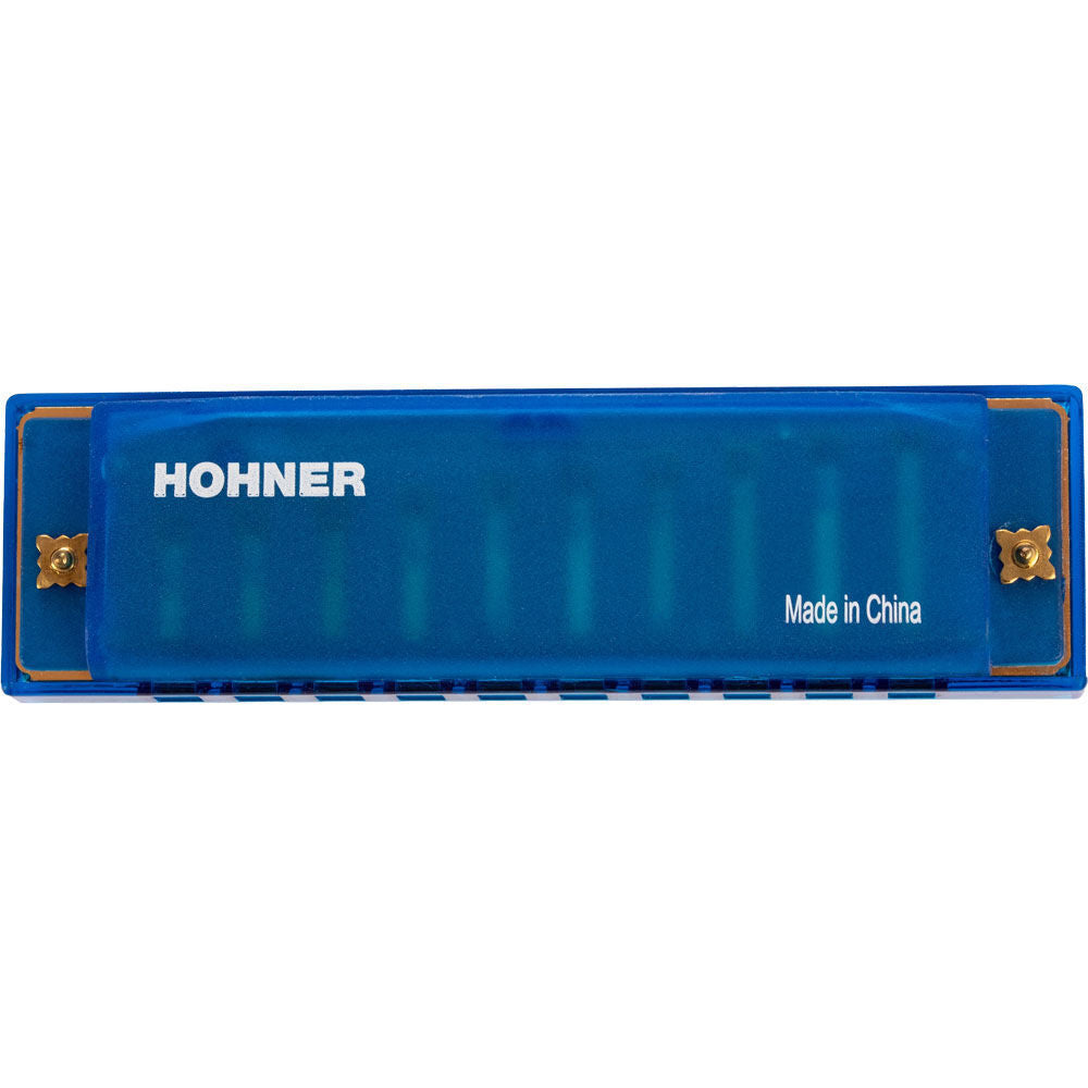 Hohner Kids Clearly Colourful Translucent Blue Diatonic Harmonica — view 3