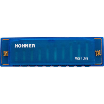 Hohner Kids Clearly Colourful Translucent Blue Diatonic Harmonica — view 3