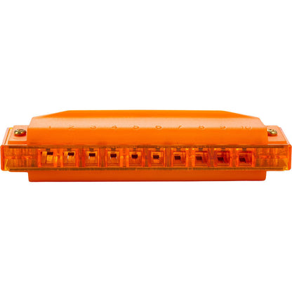 Hohner Kids Clearly Colourful Translucent Diatonic Harmonica in Orange — view 4
