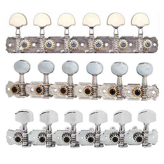 Custom Eagle 6-In-Line Machine Heads 12 String Nickel with Engraved Plates
