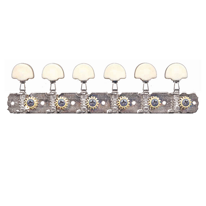 Custom Eagle 6-In-Line Machine Heads 12 String Nickel with Engraved Plates — view 2