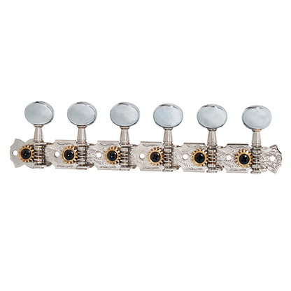 Custom Eagle 6-In-Line Machine Heads 12 String Nickel with Engraved Plates — view 3