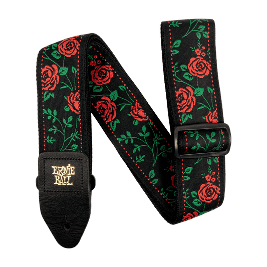 Ernie Ball Red Spanish Rose Jacquard Strap