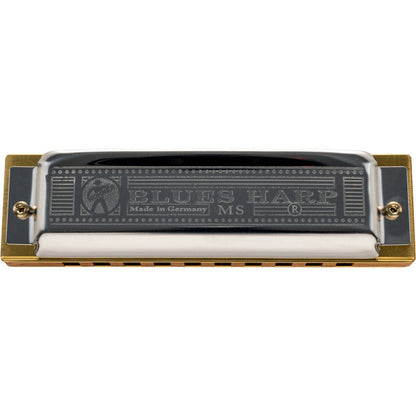 Hohner MS Series Blues Harp Harmonica - Key of C, Doussi Wood Comb, Stainless Steel Covers, 20 MS Reeds, Made in Germany — view 6