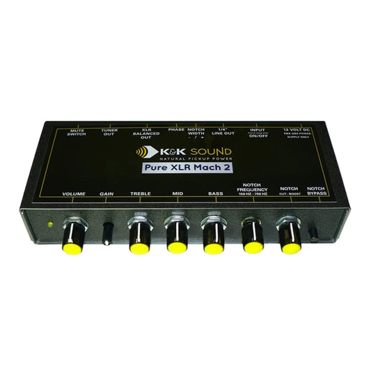 K&K Pure XLR Mach 2 Preamp with Balanced XLR and Parametric EQ, 18V System