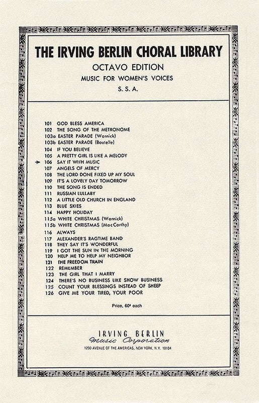 Say It With Music SSA