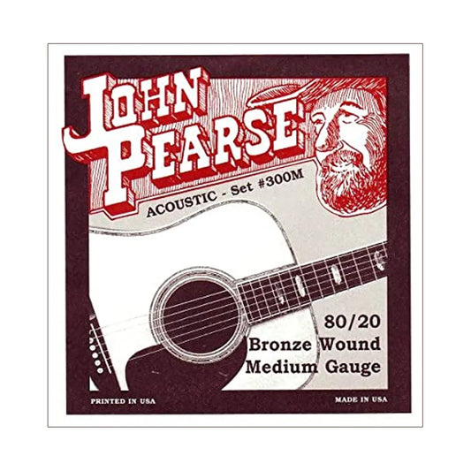 John Pearse 300M 80/20 Bronze Acoustic Guitar Strings 13-56