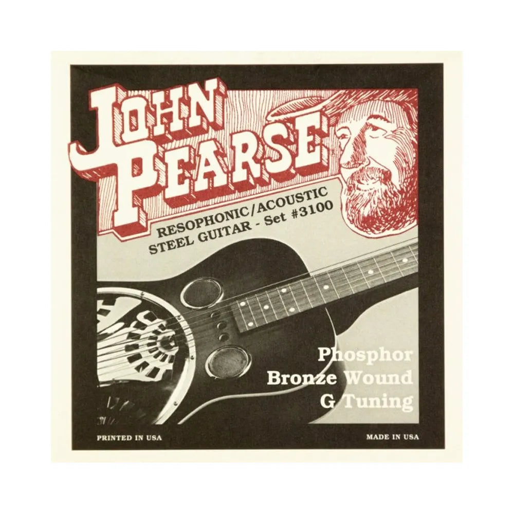 John Pearse 3100 Phosphor Bronze Resophonic Acoustic Guitar Strings 16-59
