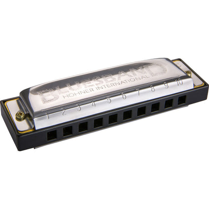 Hohner Blues Band Harmonica in Key of A with Plastic Comb and Brass Reed Plates — view 2