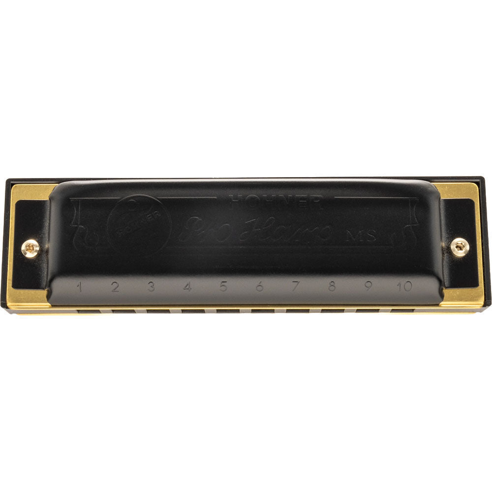 Hohner MS Series Pro Harp Harmonica, Key of Bb, Black Plastic Comb, Brass Reed Plates, 20 MS Reeds, Made in Germany — view 5