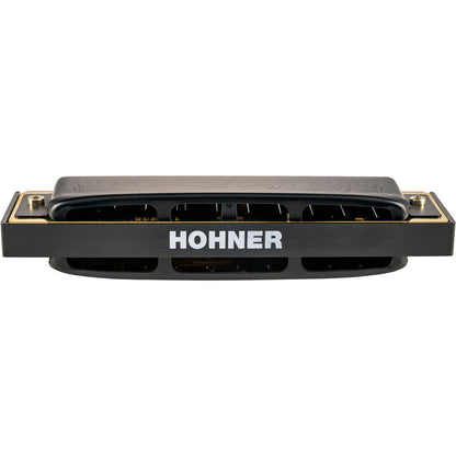 Hohner MS Series Pro Harp Harmonica - Key of G, Black Plastic Comb, Brass Reed Plates, 20 Reeds, Made in Germany — view 4