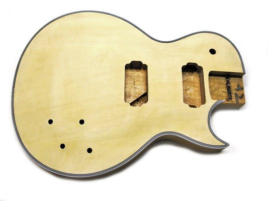 Guitar Body Arched Maple Veneer Top Sanded & Sealed