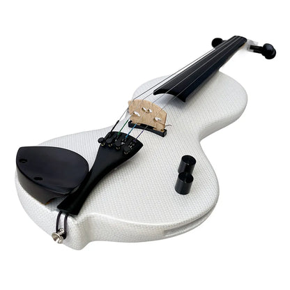 Phos Electric Violin with Case - Shadow Preamp - Black Carbon Pattern — view 2