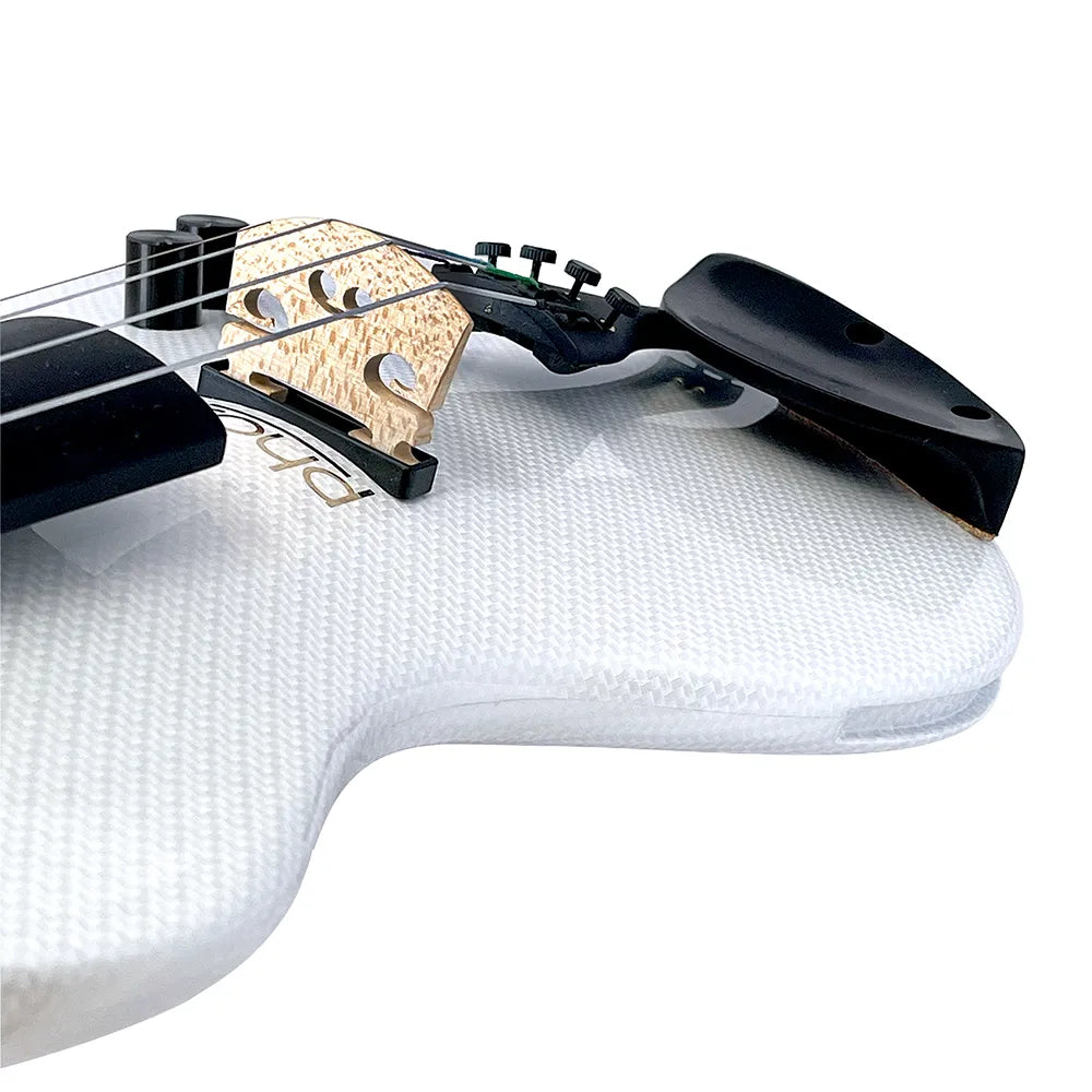 Phos Electric Violin with Case - Shadow Preamp - Black Carbon Pattern — view 5