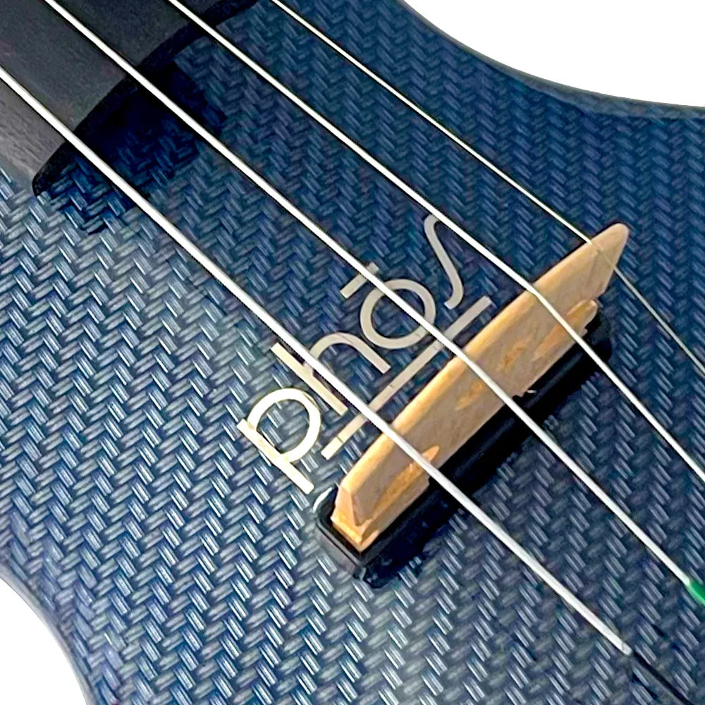 Phos Electric Violin with Shadow Preamp - Carbon Patterned Black Finish — view 4