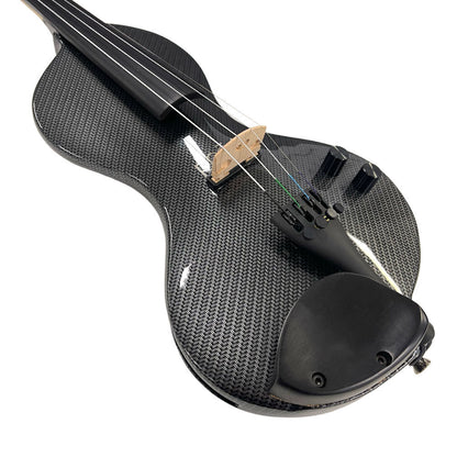 PHOS Electric Violin with Shadow Active Preamp - Textured Black, Case Included — view 3