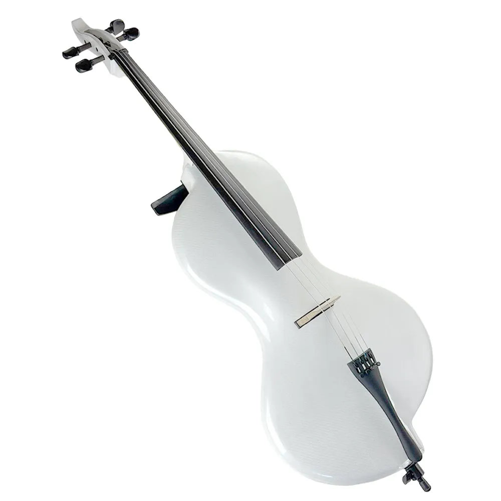 PHOS Electric Cello with Shadow Active Preamp in Gig Bag - White