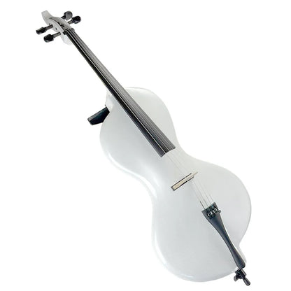 PHOS Electric Cello with Shadow Active Preamp in Gig Bag - White
