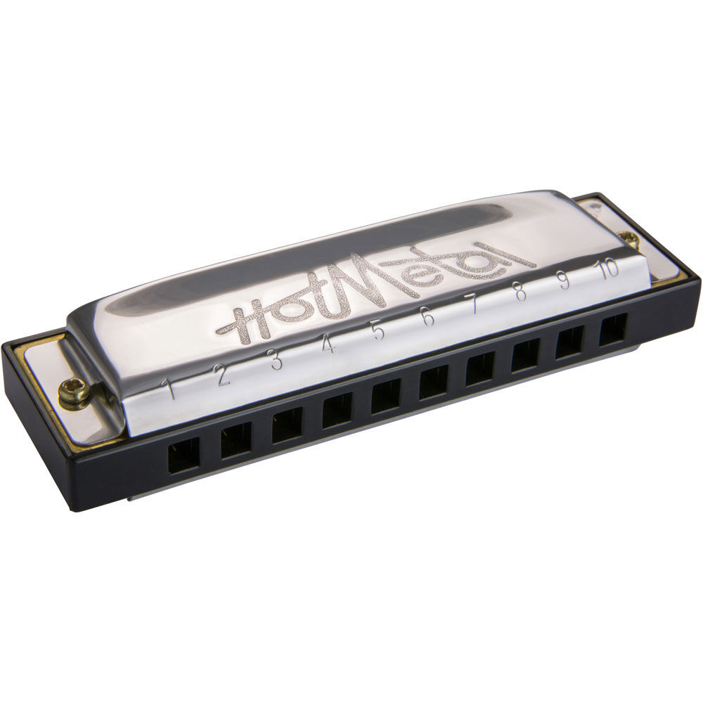 Hohner Hot Metal Harmonica Value Pack - 3-Piece Set in Keys C, G, A, with Durable Plastic Comb and Stainless Steel Cover Plates — view 2