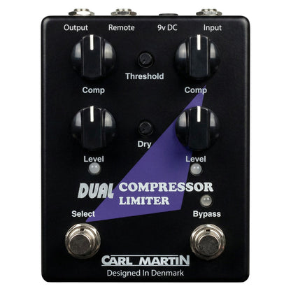 Carl Martin Dual Compressor Limiter Analog Guitar Pedal with True Bypass and Dual Compression Setups — view 2