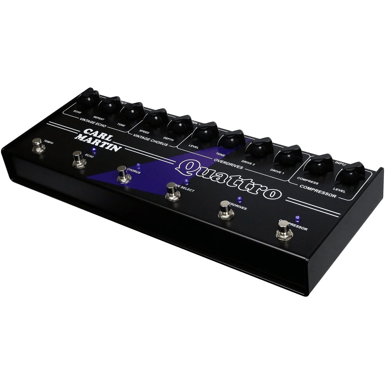 Carl Martin Quattro Multi-Effects Guitar Pedal with Compressor, Overdrive, Chorus, Delay and Send/Receive Loop — view 5