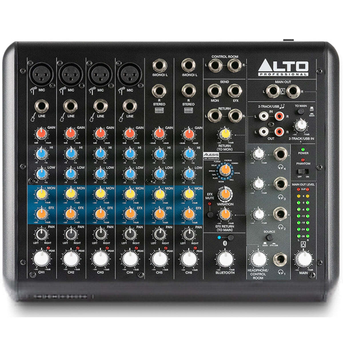 Alto Professional TrueMix 800FX 8-Channel Analogue Mixer w/ USB, Bluetooth and FX
