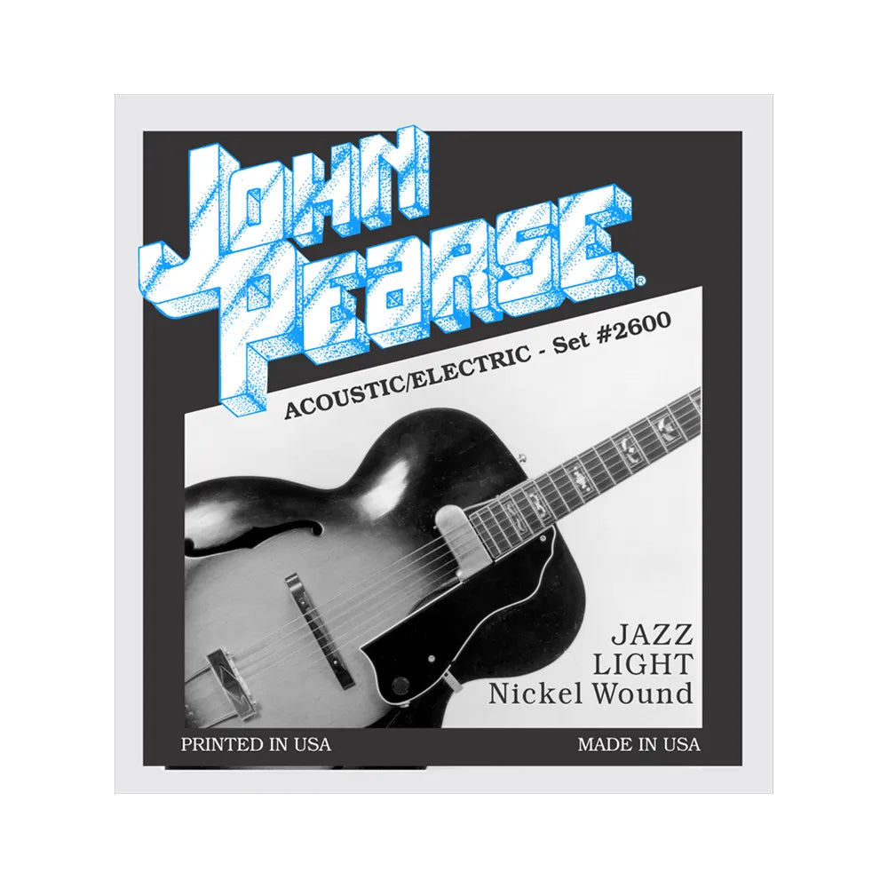 John Pearse 2600 Nickel Acoustic/Electric Jazz Guitar Strings 11-50