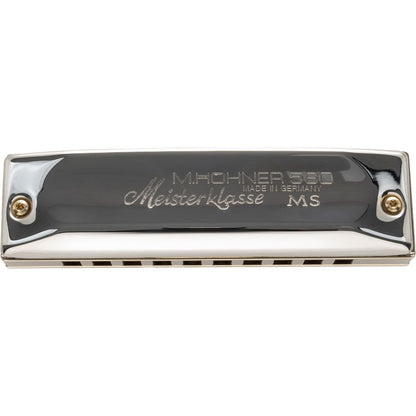Hohner MS Series Meisterklasse Harmonica in Key of B, Diatonic, 10 Holes, Anodized Aluminium Comb, Brass Reed Plates, Modular System — view 3
