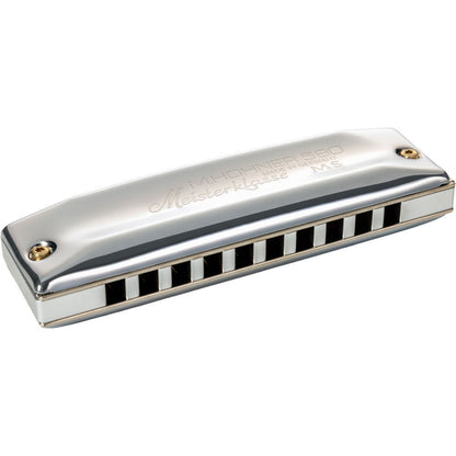 Hohner MS Series Meisterklasse Harmonica - Key of D, 10 Holes, Anodized Aluminium Comb, Brass Reed Plates, Modular System, Made in Germany — view 2