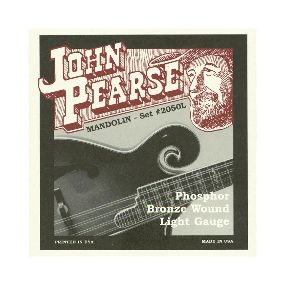 John Pearse 2050L Phosphor Bronze Mandolin Strings 10-36 Gauges .010-.038