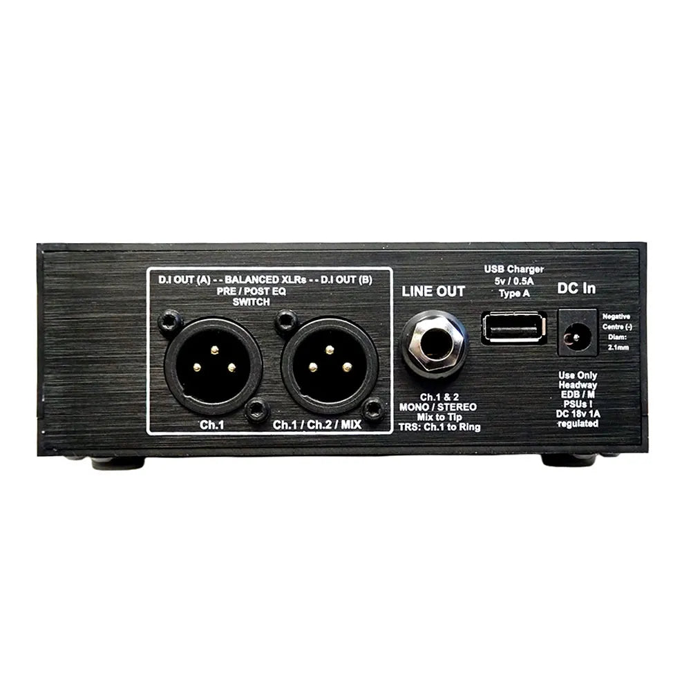 Headway Pro Acoustic Preamp EDB2-VAP with Dual Channel, Valve Circuit, 5-Band EQ, Phantom Power, Anti-Feedback Tools, and USB Charger — view 3