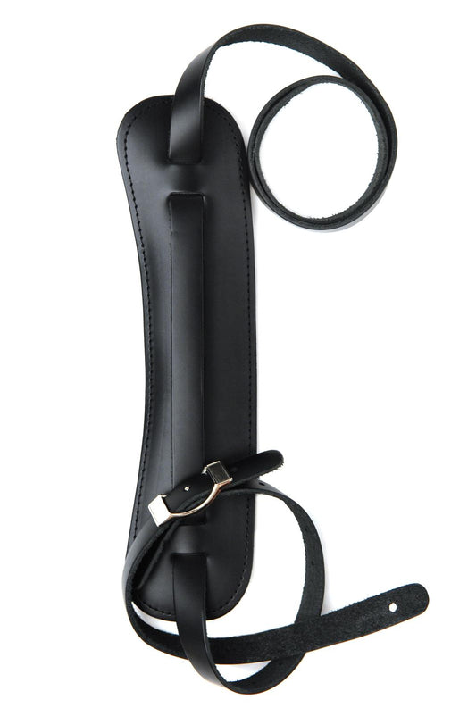 Planet Waves Shoulder Pad Leather Guitar Strap, Black
