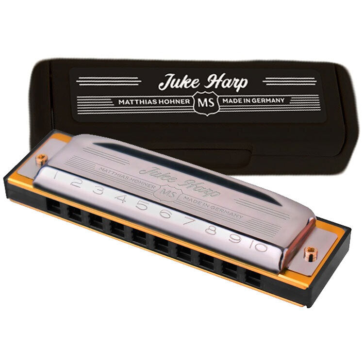 Hohner MS Series Juke Harp Harmonica Key of A with Stainless Steel Covers and Brass Reed Plates