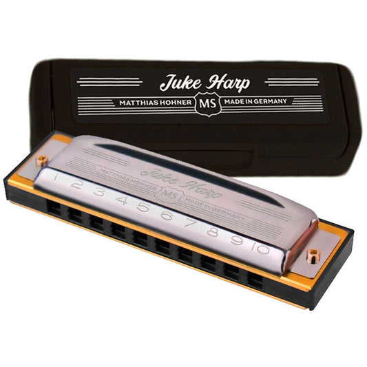 Hohner MS Series Juke Harp Harmonica - Key of G with Stainless Steel Covers and Durable Plastic Comb