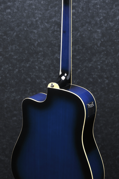 Ibanez PF15ECE Acoustic Guitar Trans Blue Burst — view 3