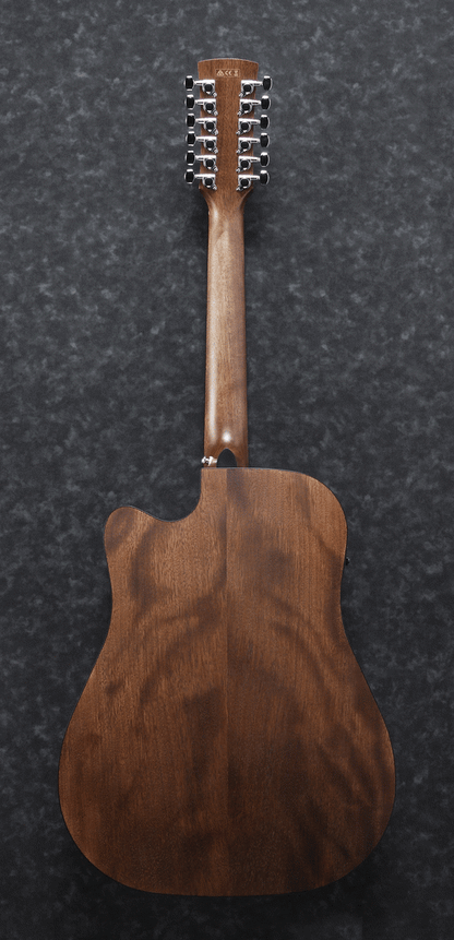 Ibanez AW5412CE 12-String Acoustic Electric Guitar (Open Pore Natural) — view 2