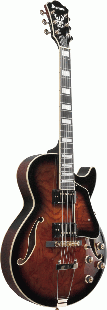 Ibanez AG95QA DBS Artcore Hollowbody Guitar (Dark Brown Sunburst) — view 3