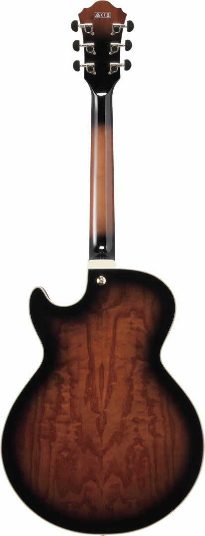 Ibanez AG95QA DBS Artcore Hollowbody Guitar (Dark Brown Sunburst) — view 2