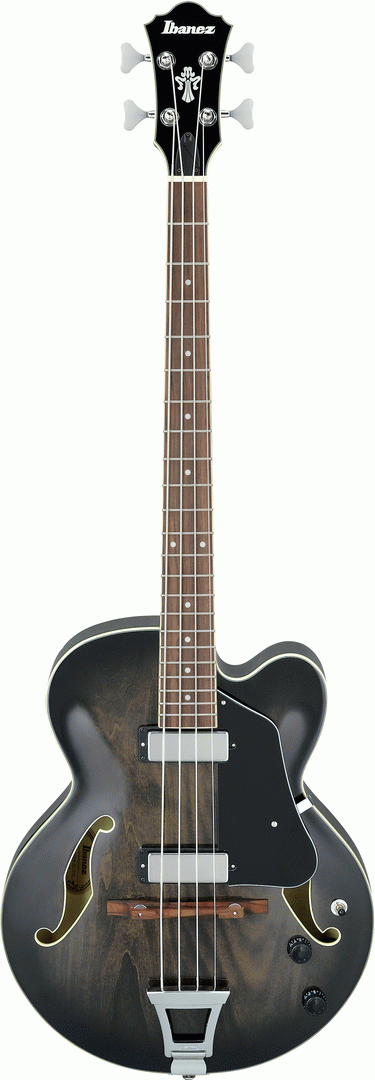 Ibanez AFB200 Artcore Hollowbody 4-String Bass Guitar (Transparent Black Sunburst)