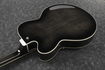 Ibanez AFB200 Artcore Hollowbody 4-String Bass Guitar (Transparent Black Sunburst) — view 3
