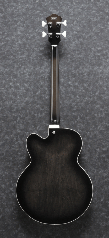 Ibanez AFB200 Artcore Hollowbody 4-String Bass Guitar (Transparent Black Sunburst) — view 2
