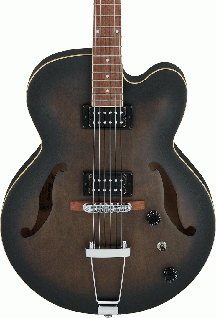 Ibanez AF55 Artcore Hollowbody Electric Guitar (Transparent Black Flat) — view 4
